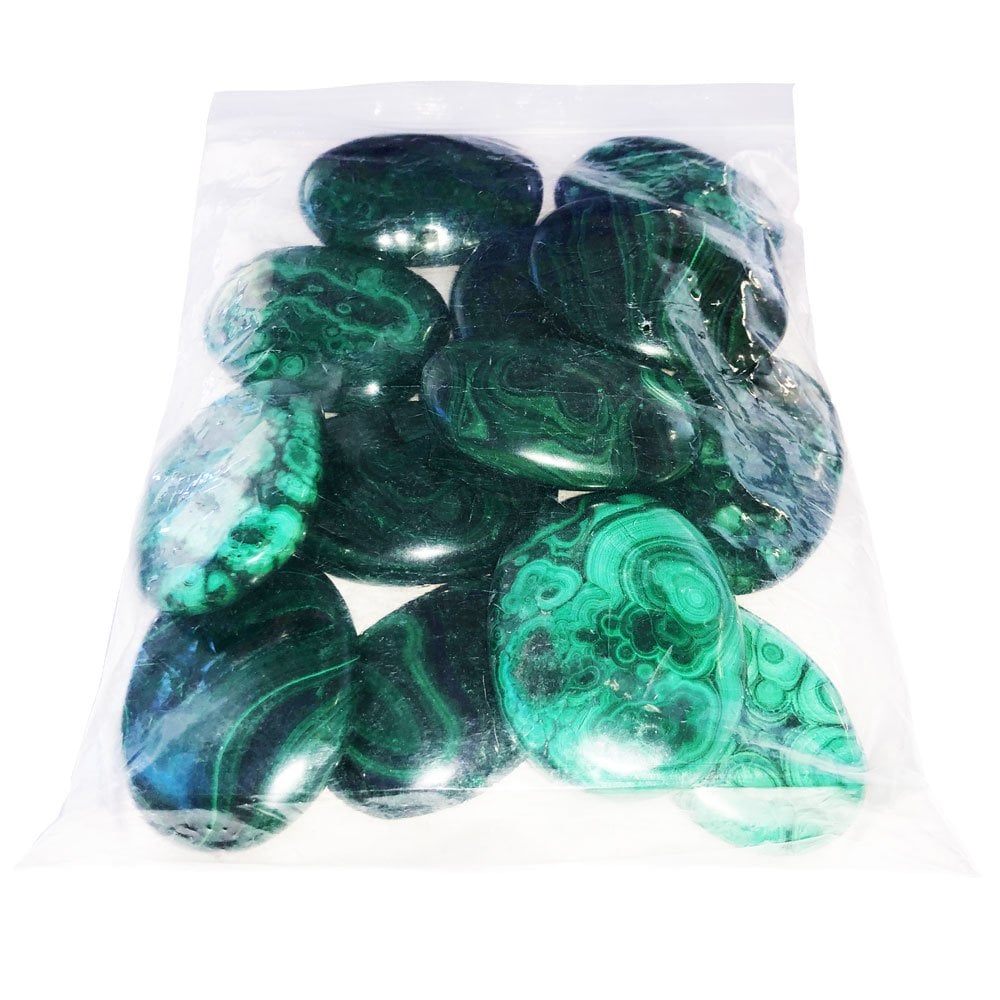Pietre piatte 1 kg di malachite