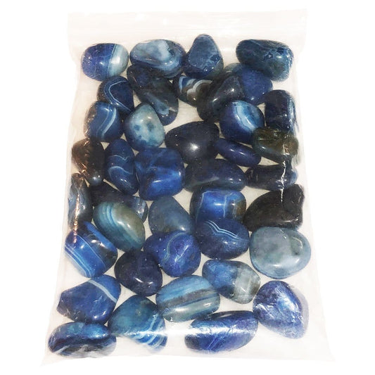 Pietre burattate 1 kg di agata blu