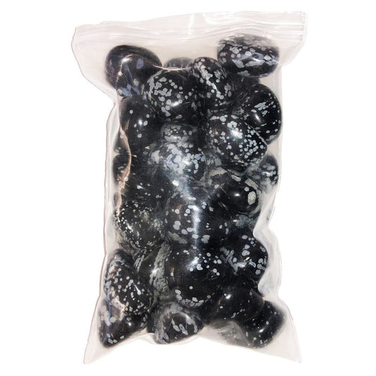 Pietre burattate 500 g di ossidiana neve
