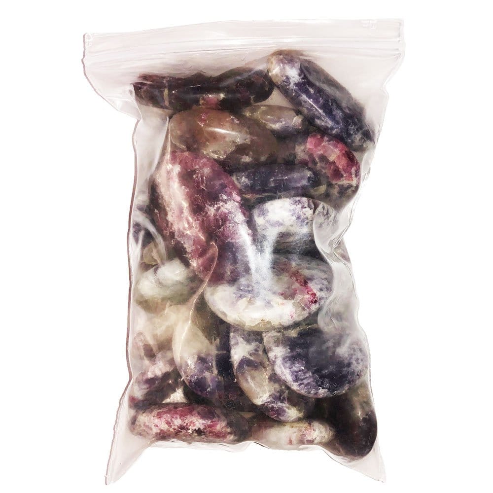 Pietre burattate 500 g di tormalina rosa su anidrite