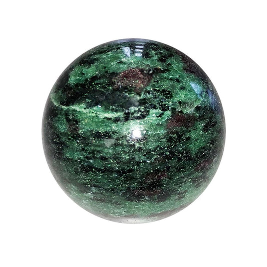 Sfera di rubino su zoisite – da 50 a 55 mm