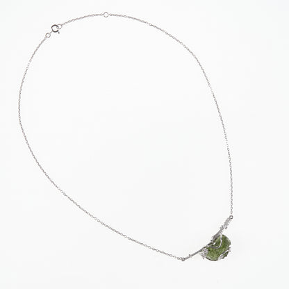 Collana in argento con Moldavite 8930
