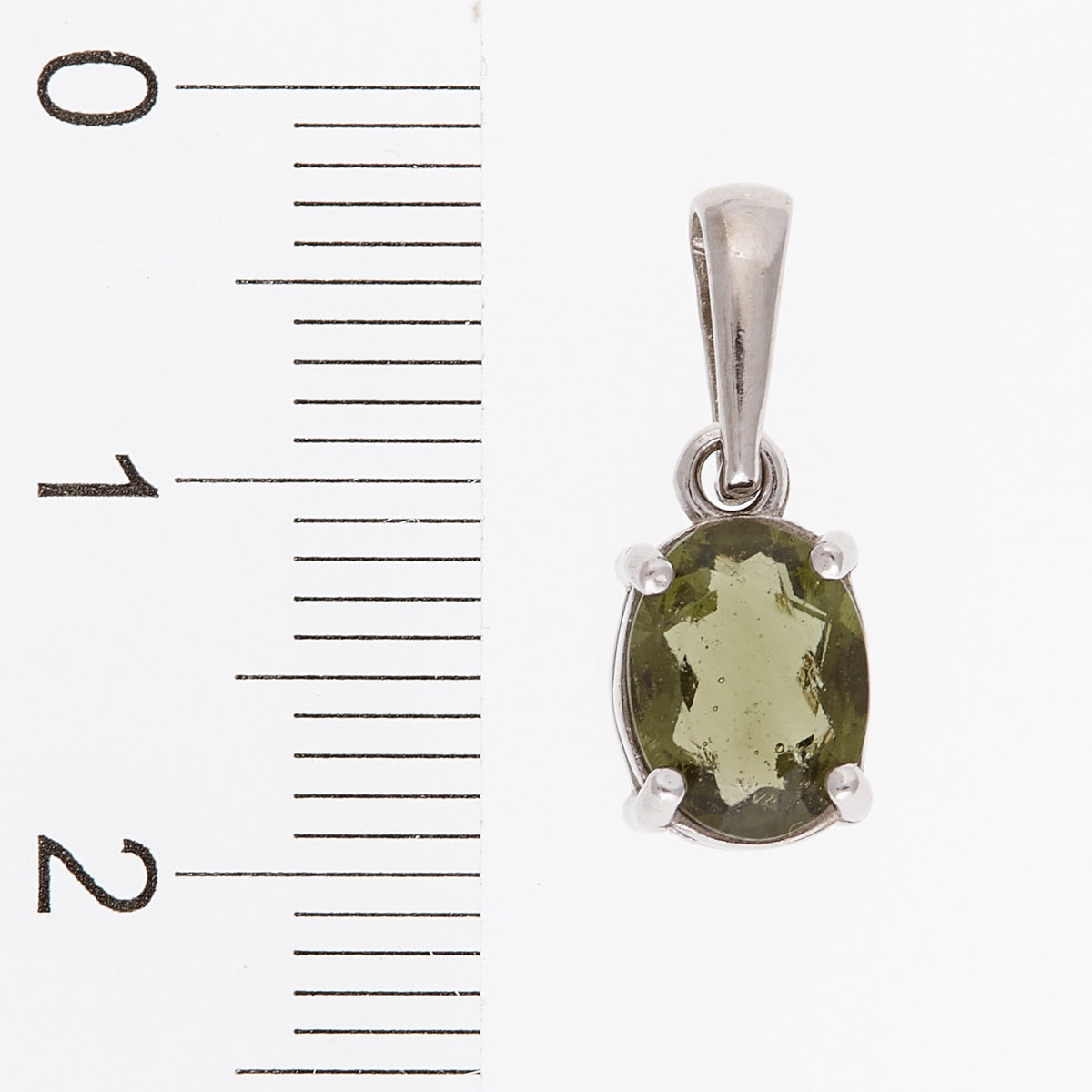 Ciondolo in argento con Moldavite 1191