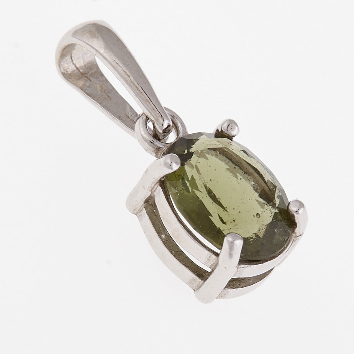 Ciondolo in argento con Moldavite 1191