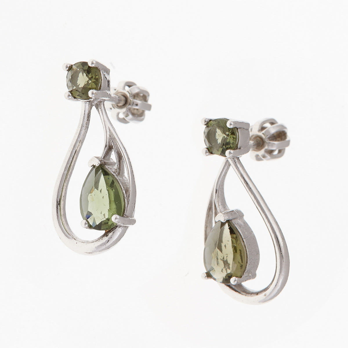 Orecchini in argento con Moldaviti 2095-3