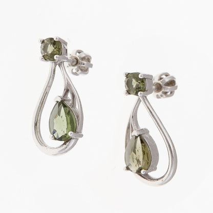 Orecchini in argento con Moldaviti 2095-3