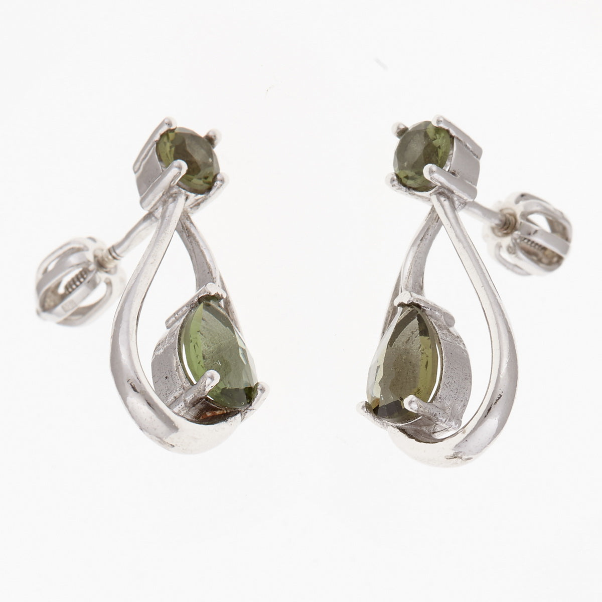 Orecchini in argento con Moldaviti 2095-3