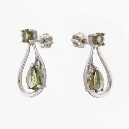 Orecchini in argento con Moldaviti 2095-3