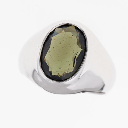 Anello da uomo in Argento con Moldavite 3105 Codice catalogo: AGV3105