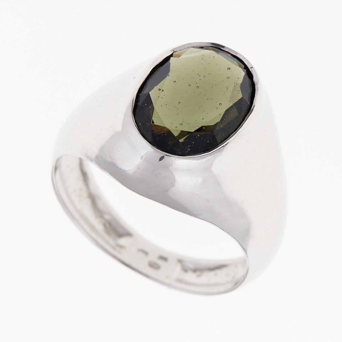 Anello da uomo in Argento con Moldavite 3105 Codice catalogo: AGV3105