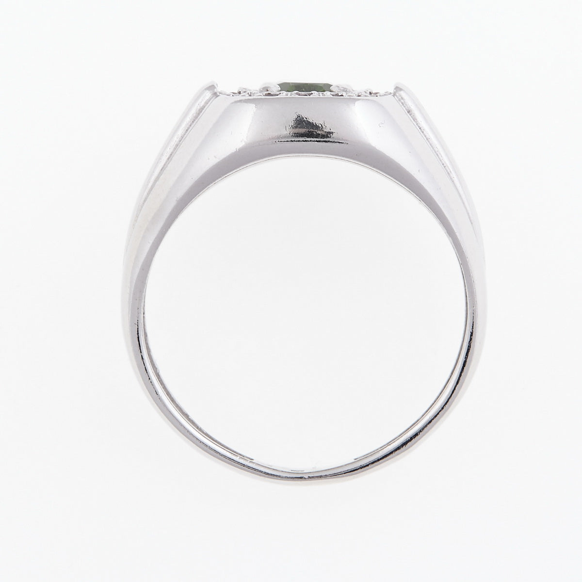 Anello da uomo in Argento con Moldavite e Granati 3103 Codice catalogo: AGVG3103