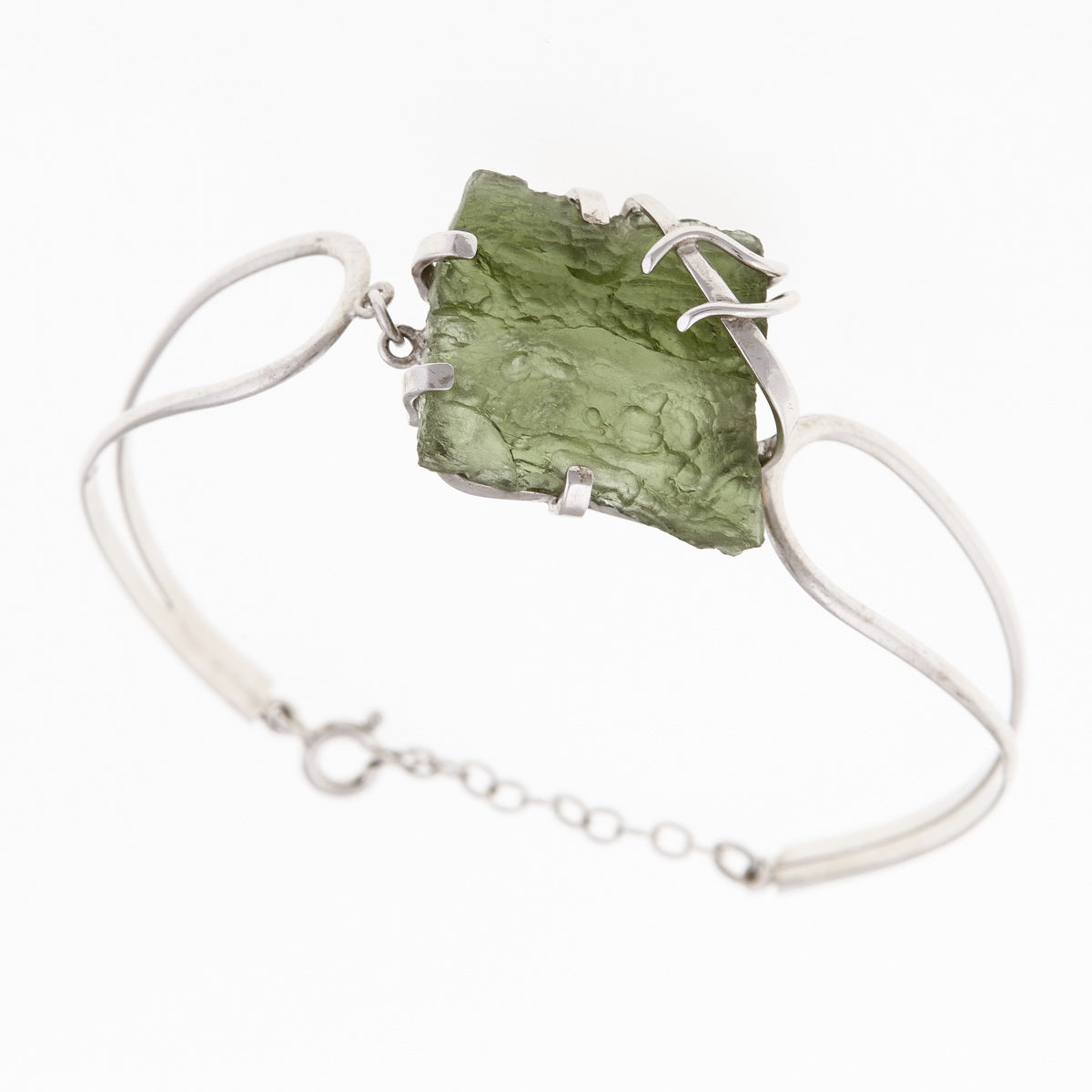 Bracciale in argento con Moldavite 6703