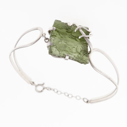 Bracciale in argento con Moldavite 6703