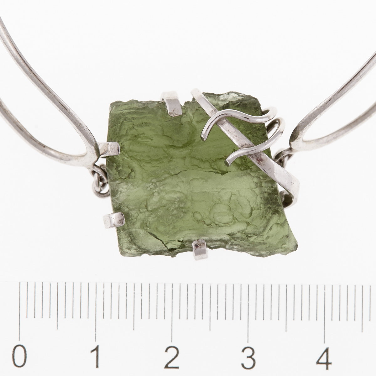Bracciale in argento con Moldavite 6703