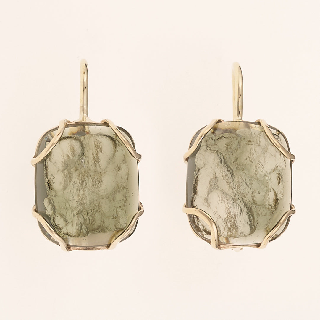 Orecchini d'oro con Moldaviti 145