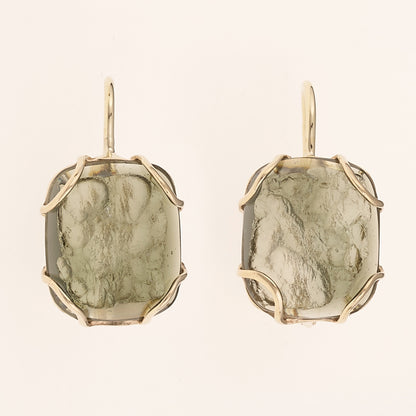 Orecchini d'oro con Moldaviti 145