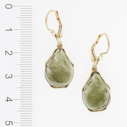 Orecchini d'oro con Moldaviti 146