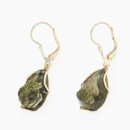 Orecchini d'oro con Moldaviti 146