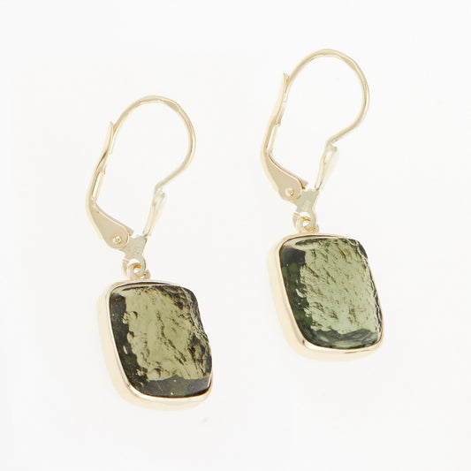 Orecchini d'oro con Moldaviti 150