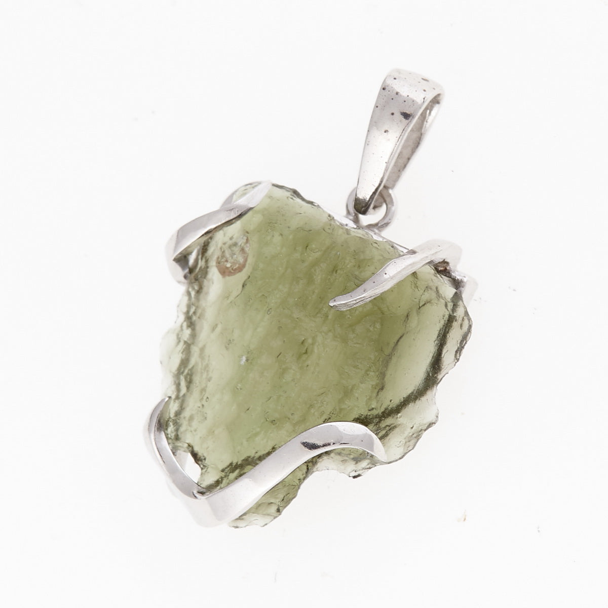 Ciondolo in argento con Moldavite 6476
