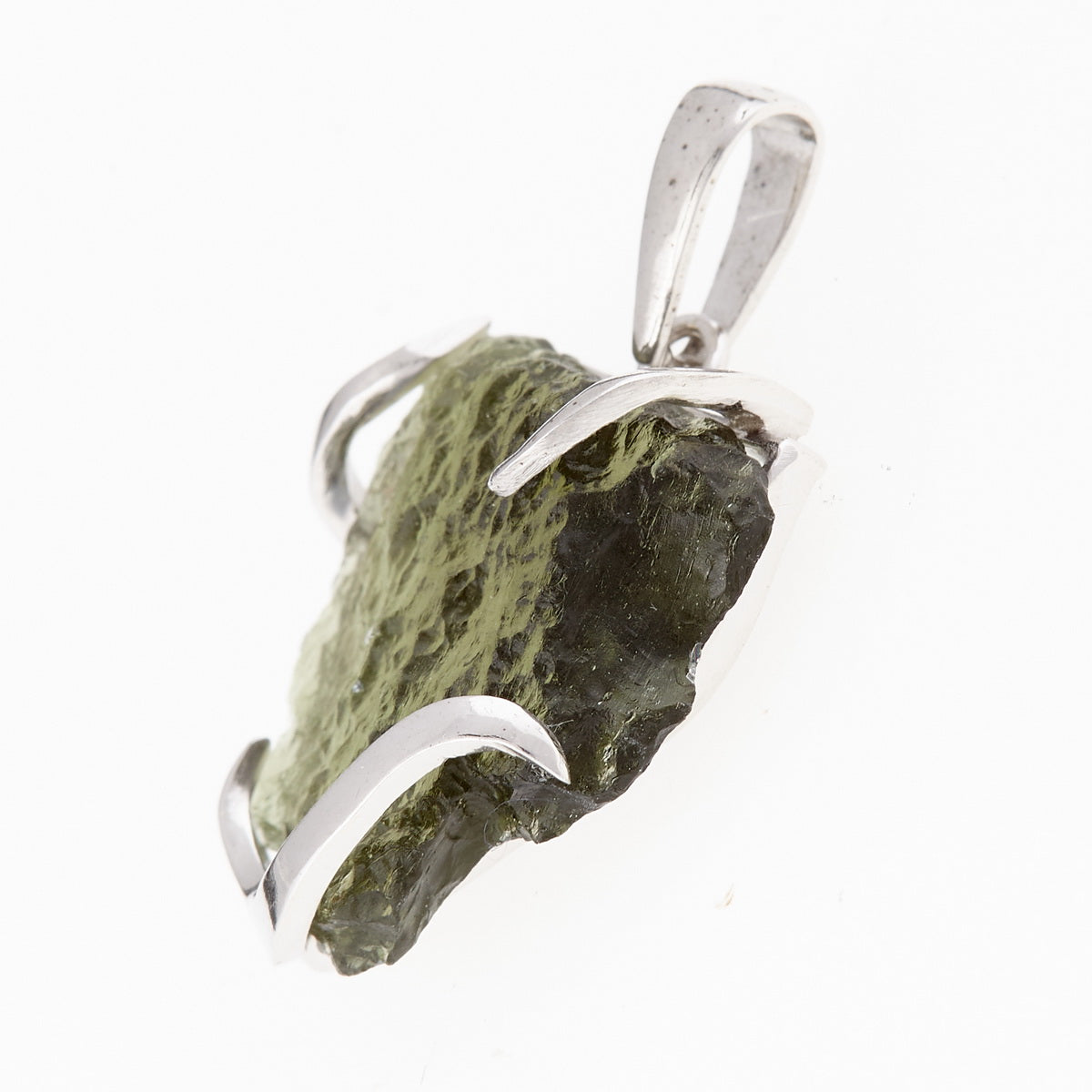 Ciondolo in argento con Moldavite 6476