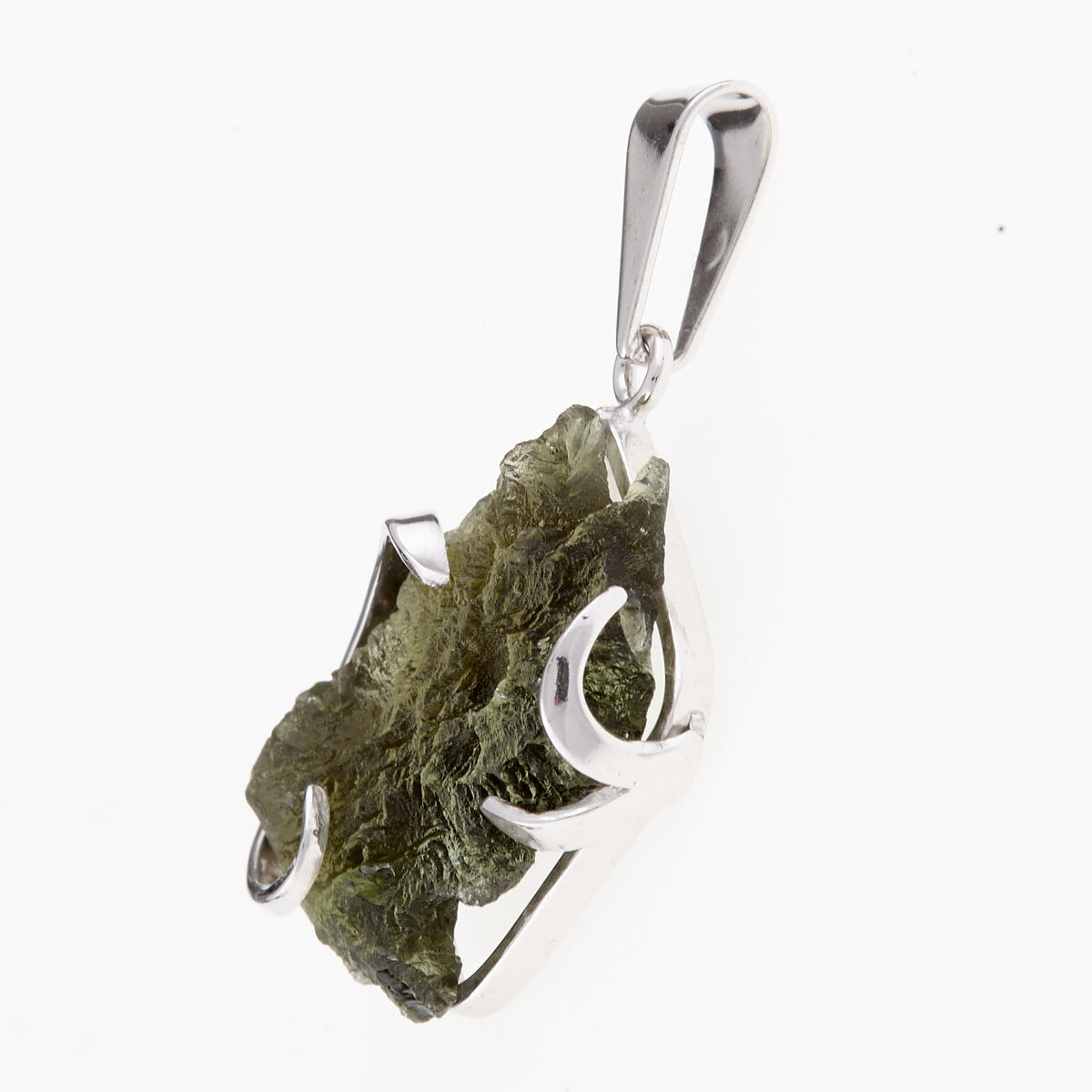 Ciondolo in argento con Moldavite 6513