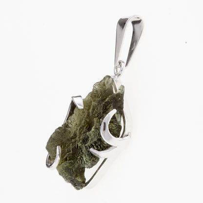 Ciondolo in argento con Moldavite 6513