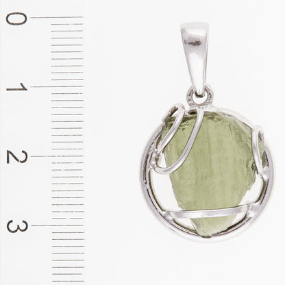 Ciondolo in argento con Moldavite 6523