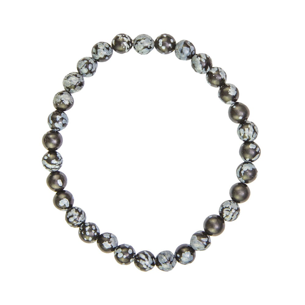 Bracciale in Ossidiana Neve - perline