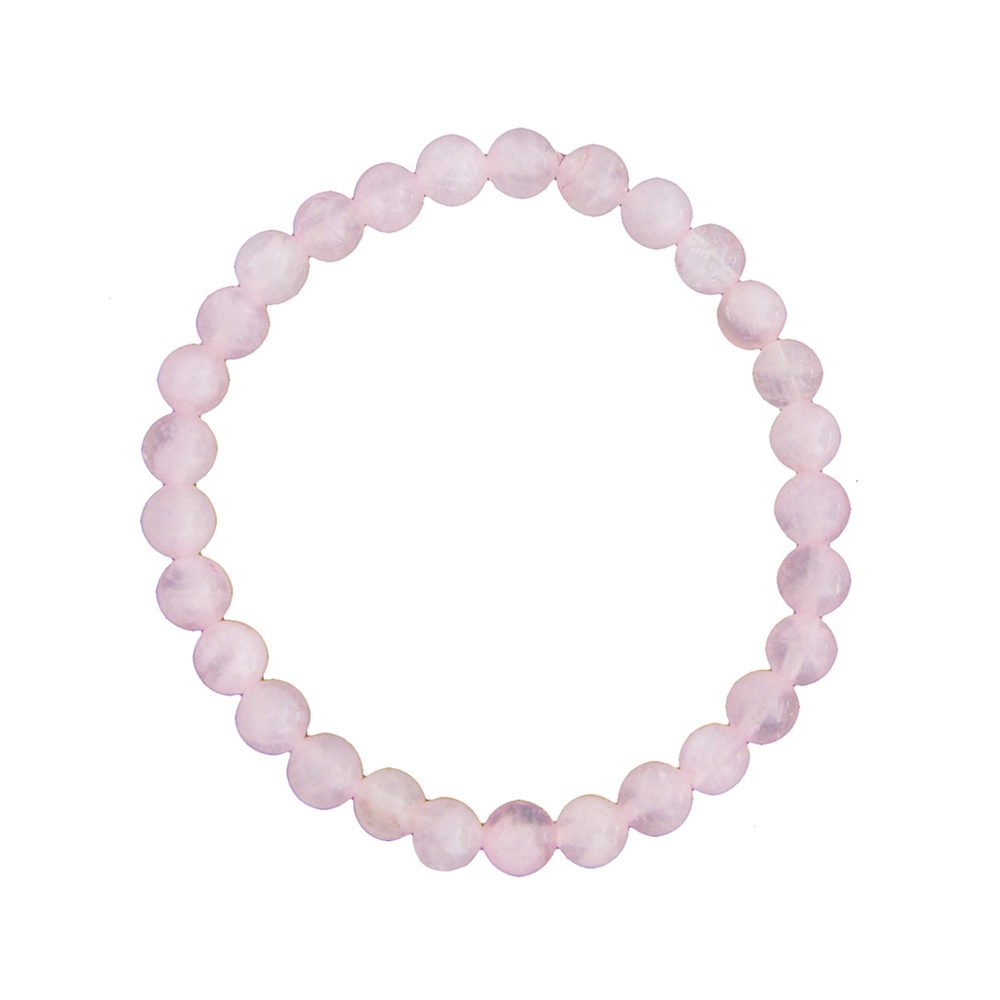 Bracciale in Quarzo Rosa – Perline