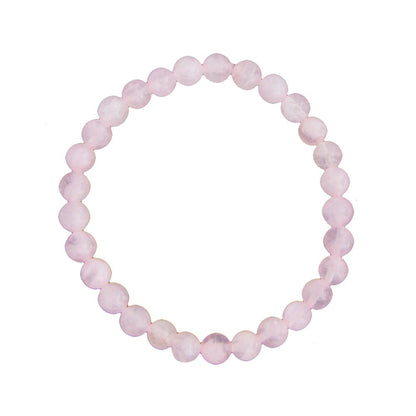 Bracciale in Quarzo Rosa – Perline