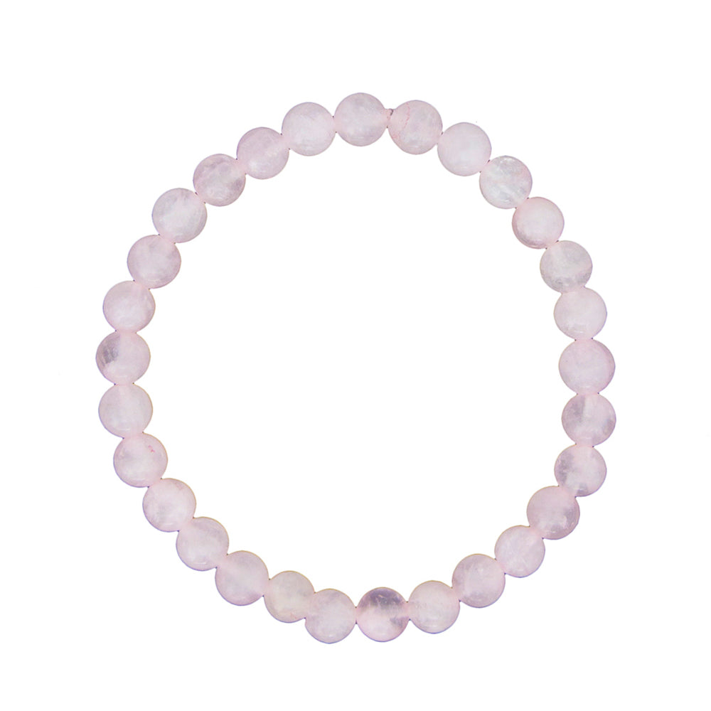 Bracciale in Quarzo Rosa – Perline