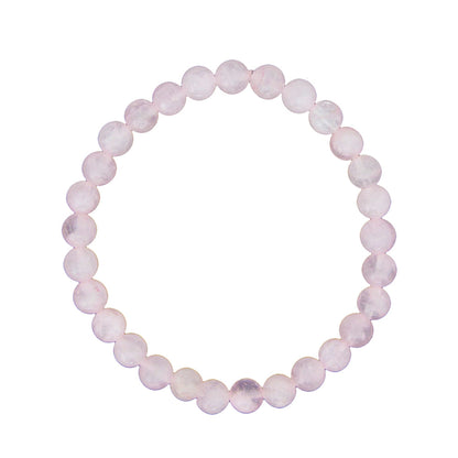 Bracciale in Quarzo Rosa – Perline