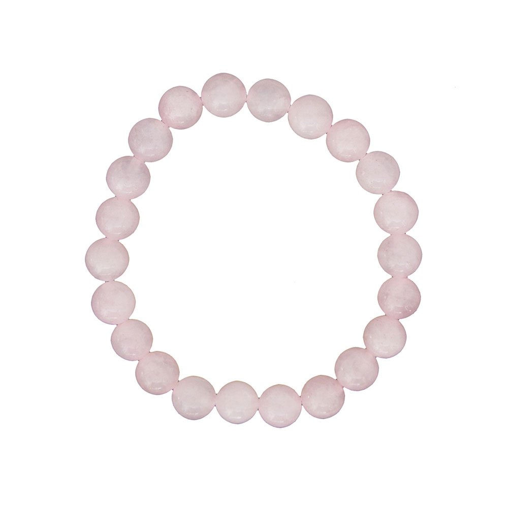 Bracciale in Quarzo Rosa – Perline