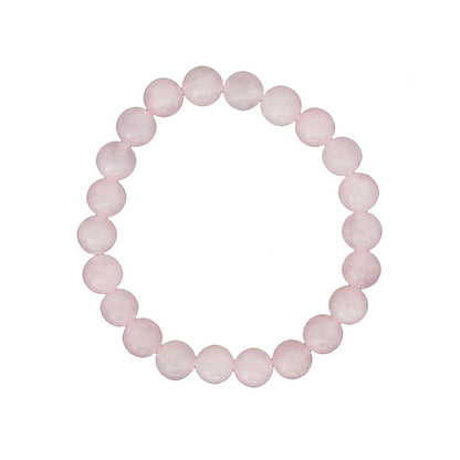 Bracciale in Quarzo Rosa – Perline