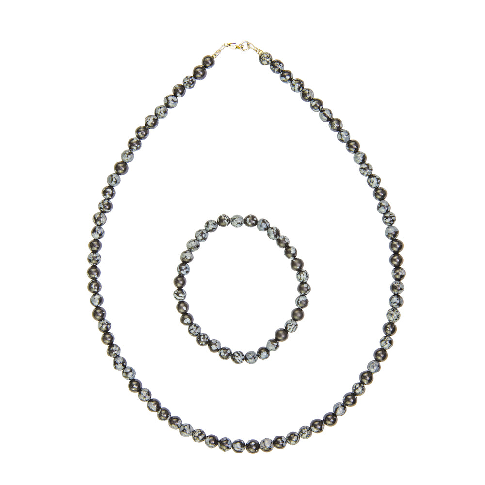 Ornamento di Ossidiana Neve – Pietre sferiche da 6 mm