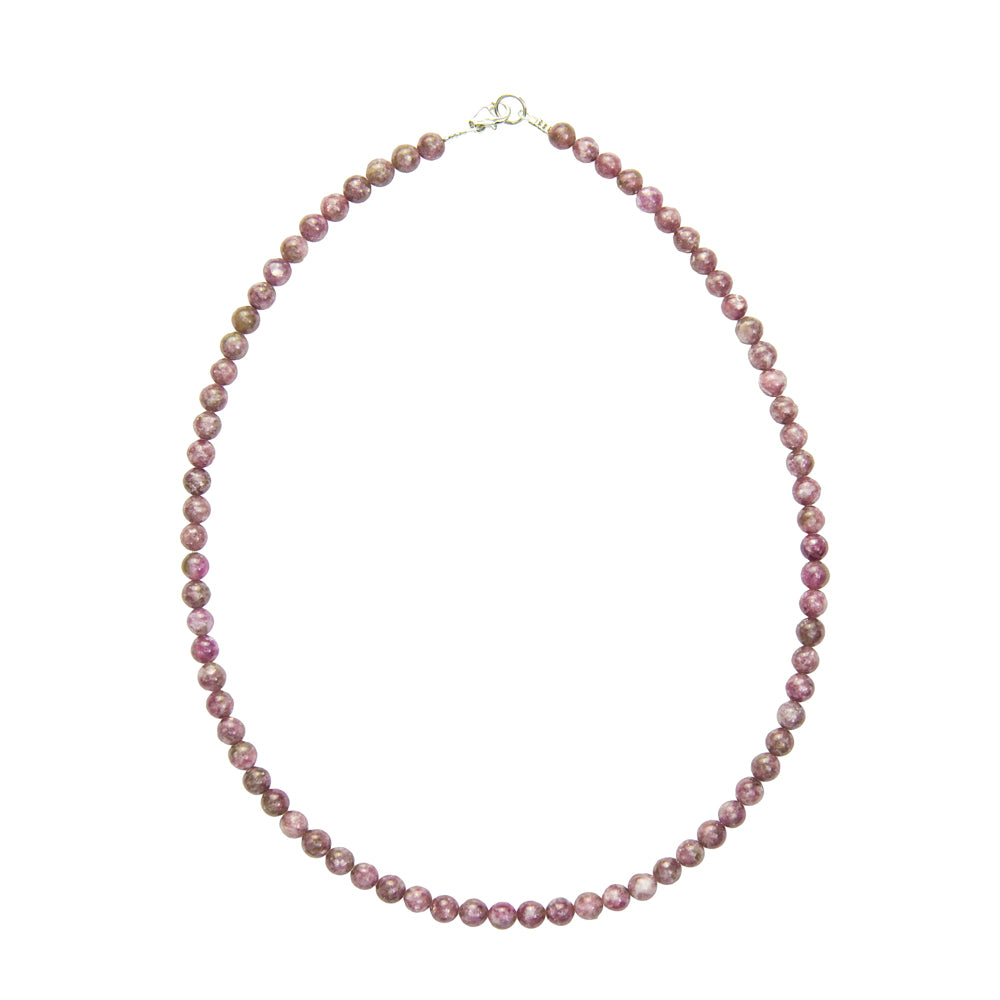 Collana con Tormalina Rosa – Pietre Sferiche
