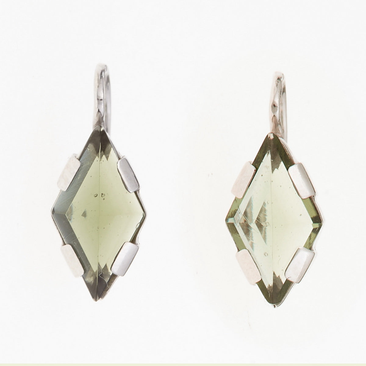 Orecchini in argento con Moldaviti 007