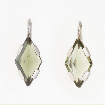 Orecchini in argento con Moldaviti 007