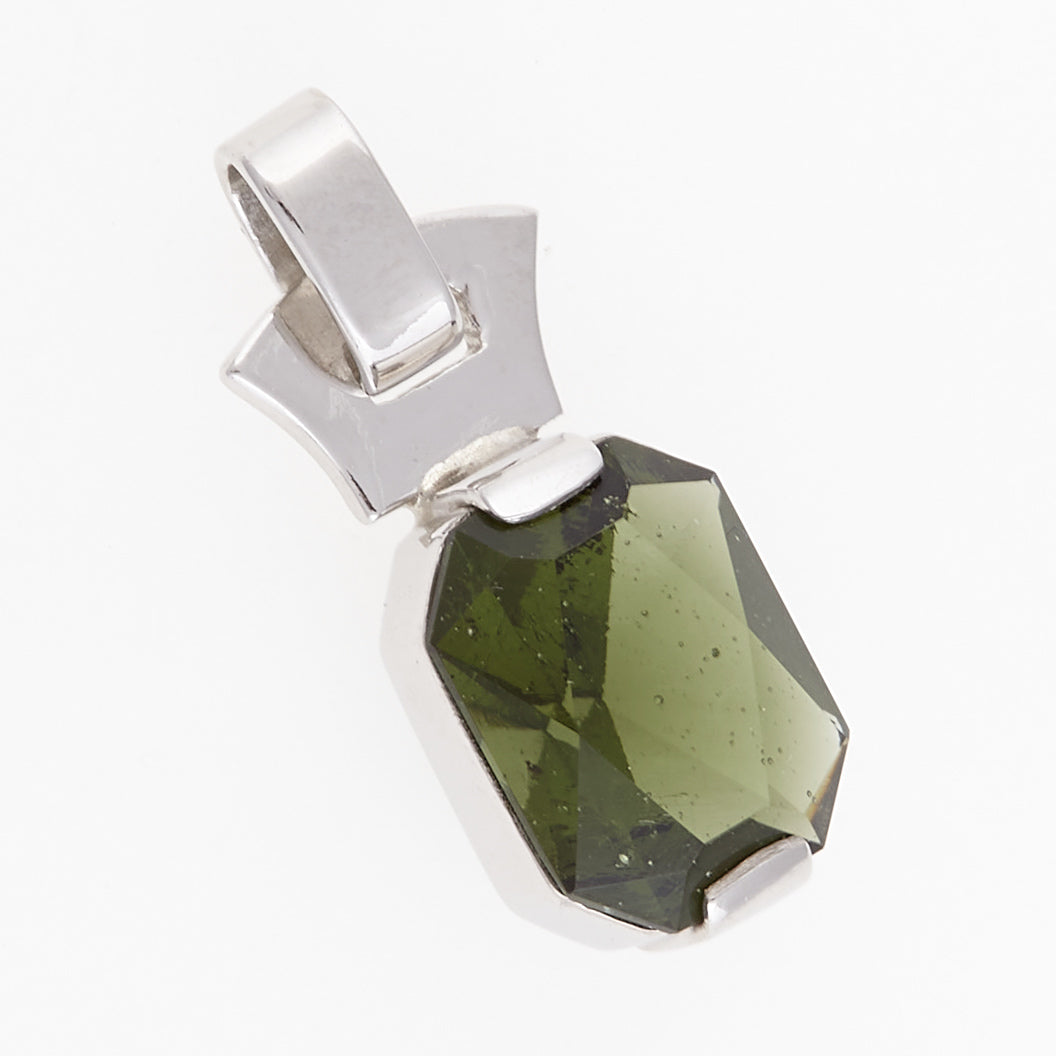 Ciondolo in argento con Moldavite 002
