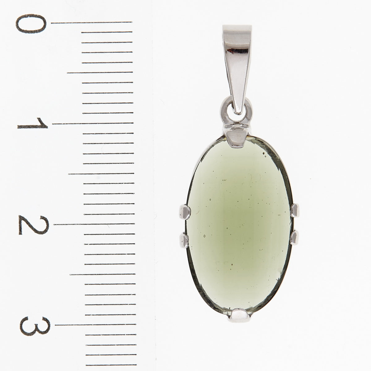 Ciondolo in argento con Moldavite 010