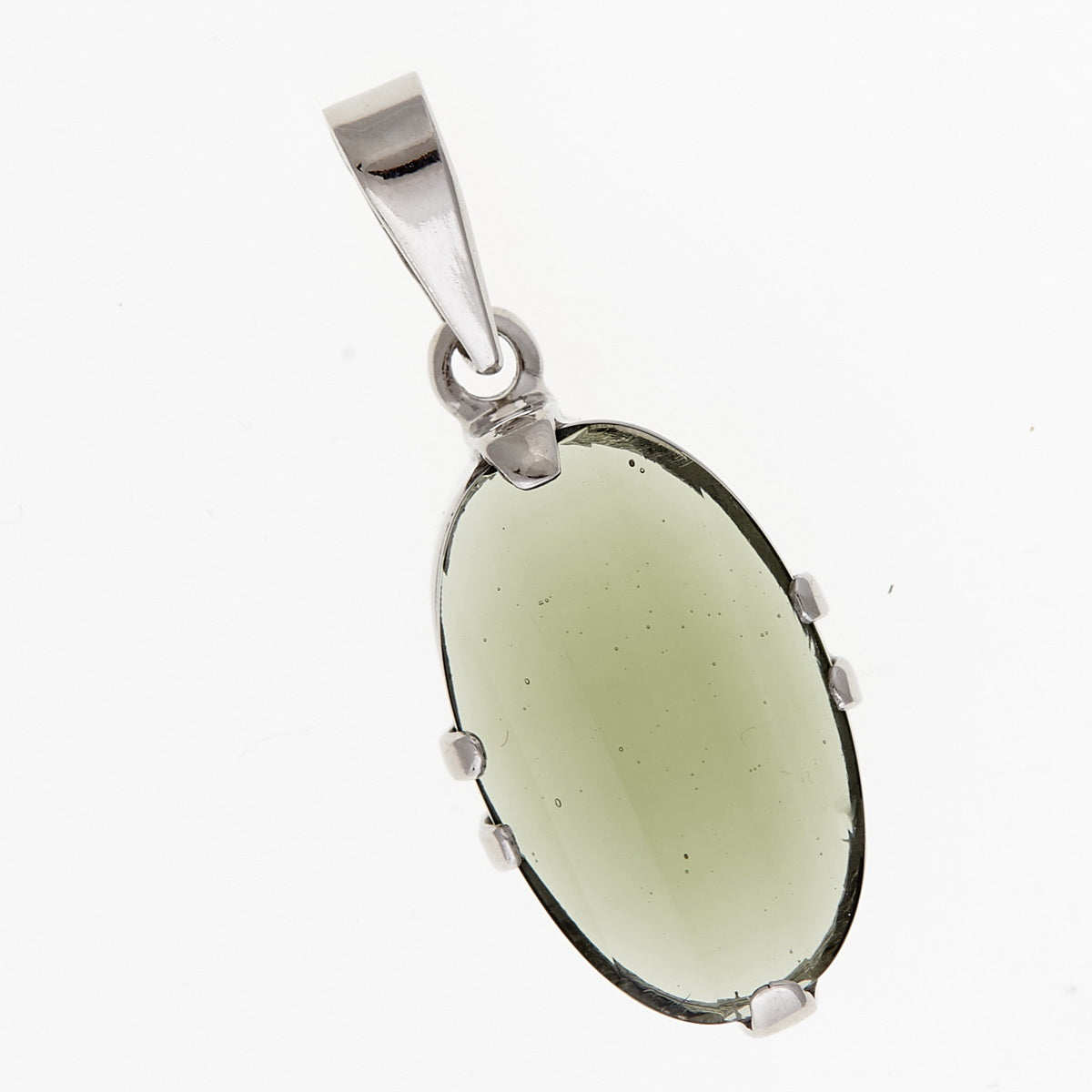 Ciondolo in argento con Moldavite 010