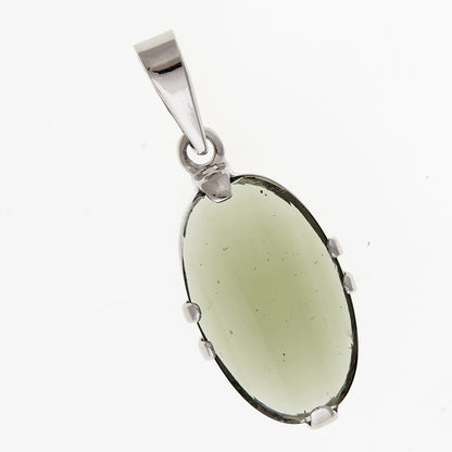 Ciondolo in argento con Moldavite 010