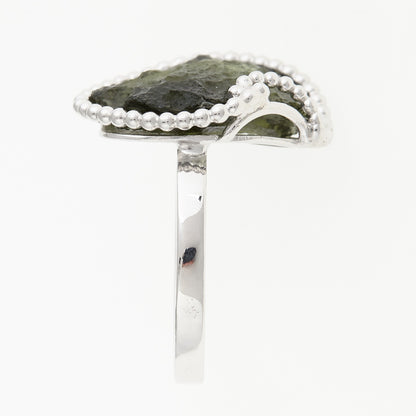Anello in argento con Moldavite naturale 8544
