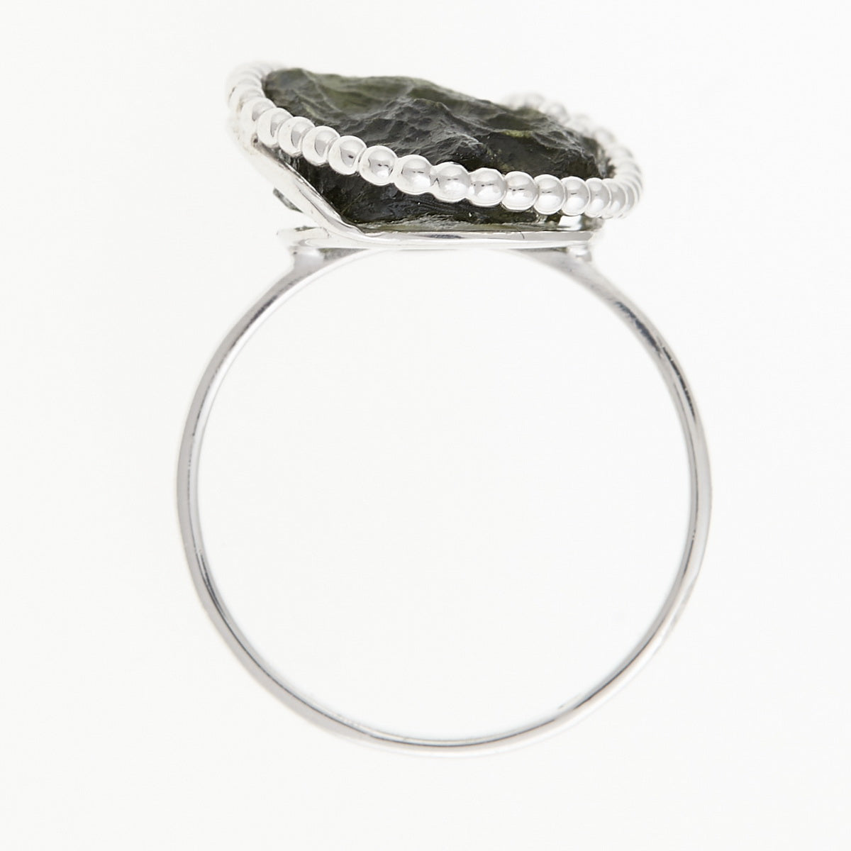 Anello in argento con Moldavite naturale 8544