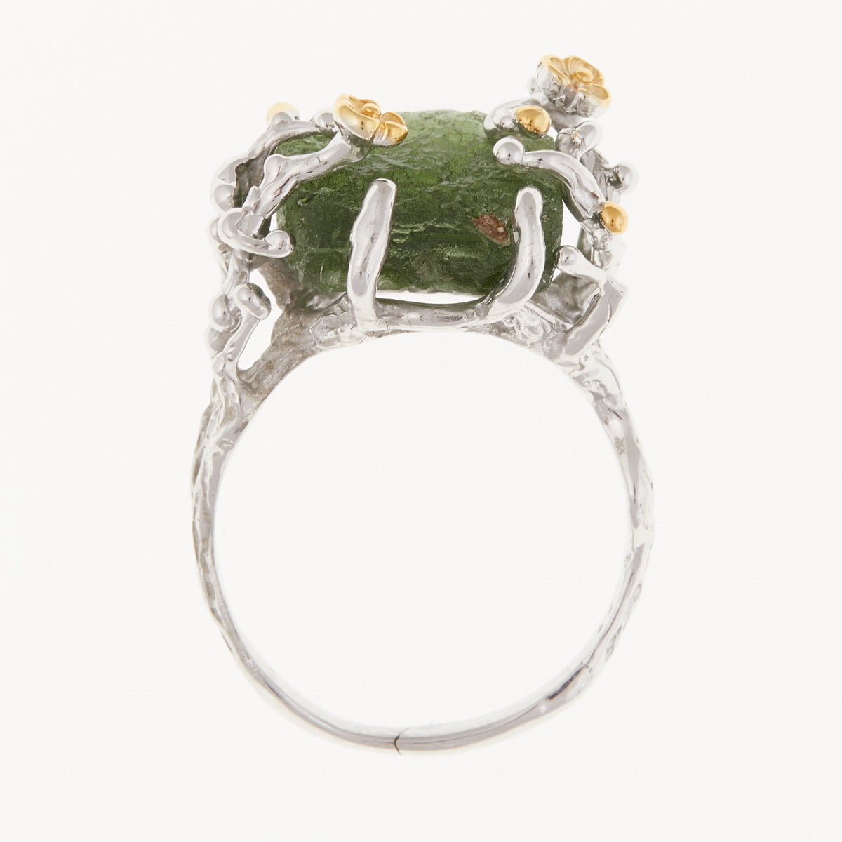 Anello in argento con Moldavite naturale 9184