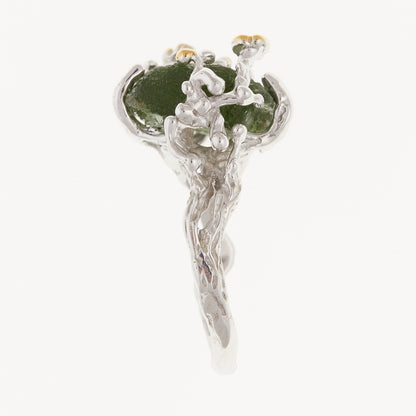 Anello in argento con Moldavite naturale 9184