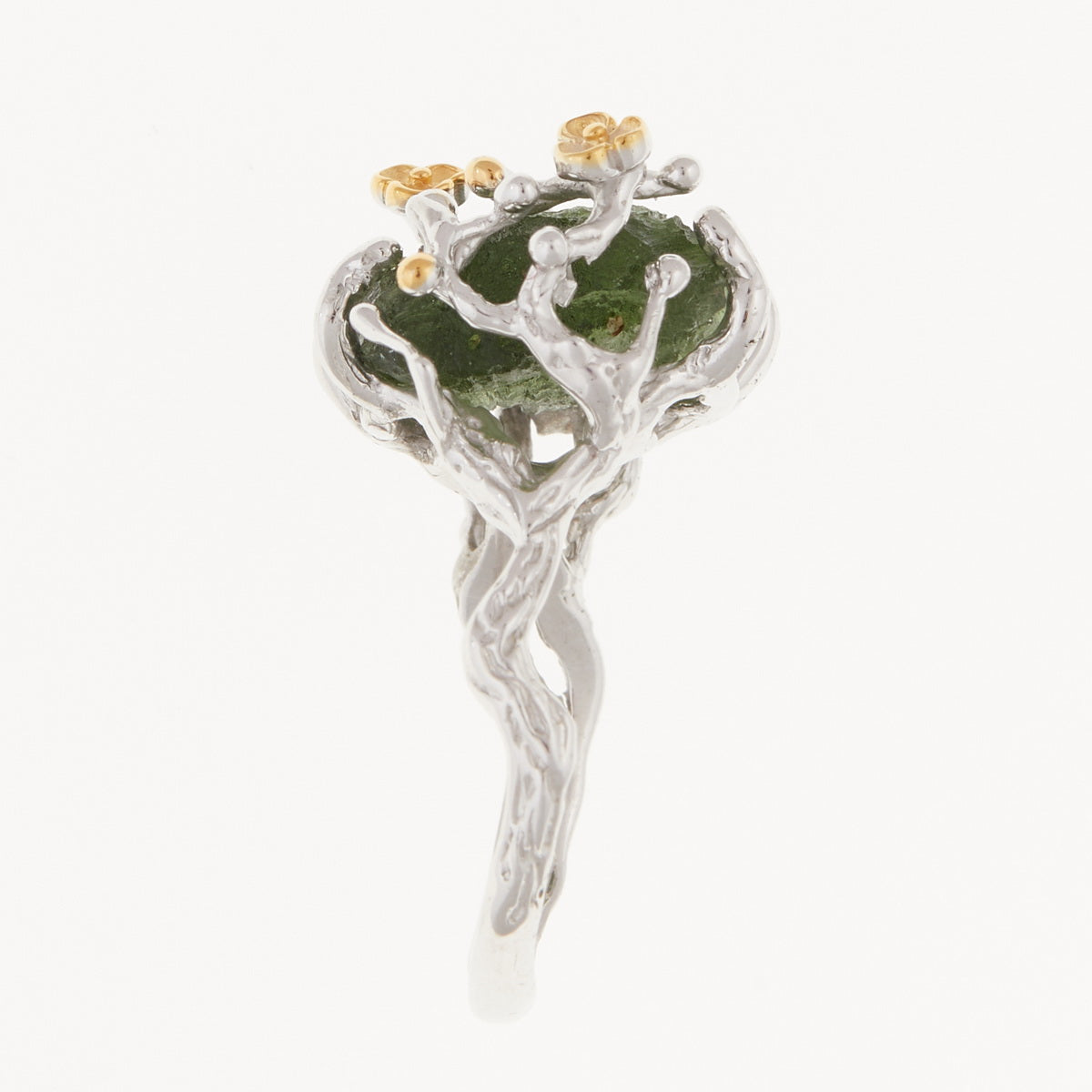 Anello in argento con Moldavite naturale 9184