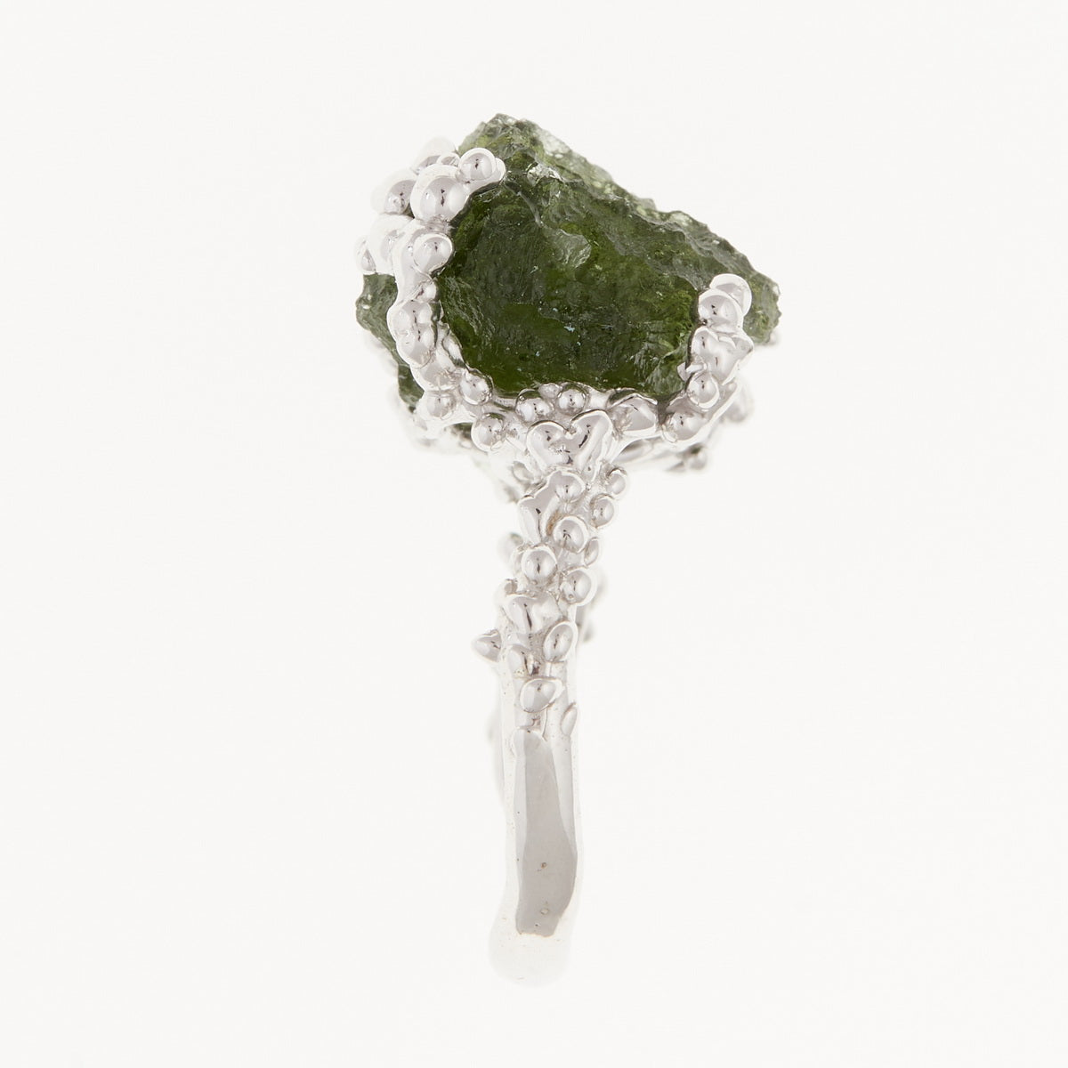Anello in argento con Moldavite naturale 9189