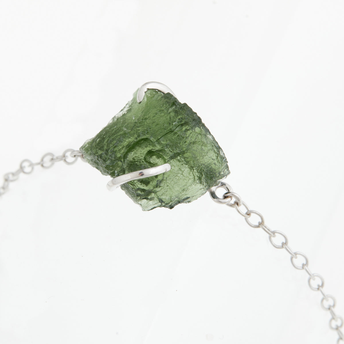 Bracciale in argento con Moldavite 8629